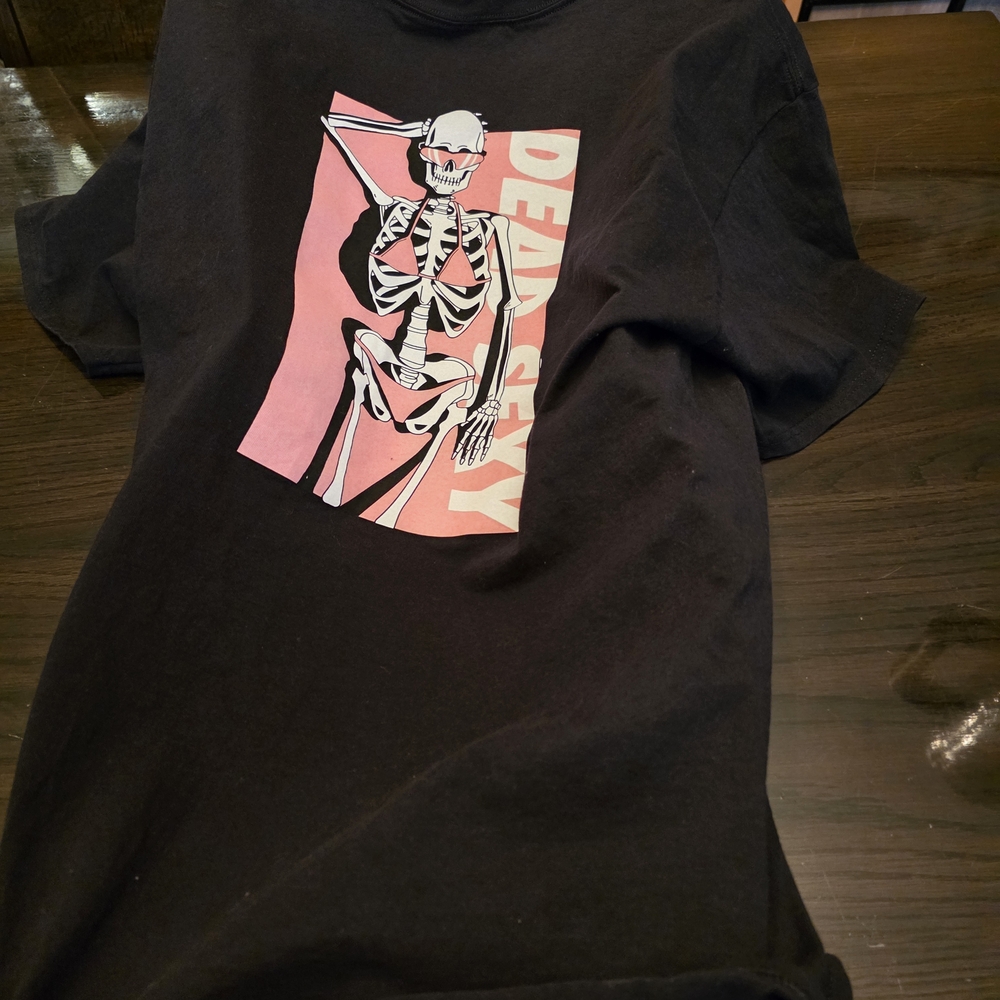 Chomp Black Dead Sexy Skeleton Graphic Men's Tee Size Xl